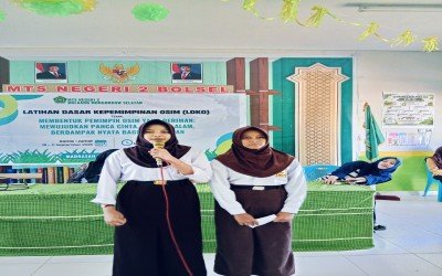 Vio Azira Tontoli dan Asyifa Geabo Terpilih Jadi Ketua dan Wakil Ketua OSIM MTsN 2 Bolsel