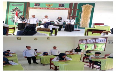 Pengawas Madrasah Lakukan Monitoring Pelaksanaan Ujian di MTs Negeri 2 Bolsel